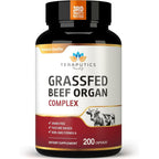 Teraputics grass-fed beef organ supplement bottle front view