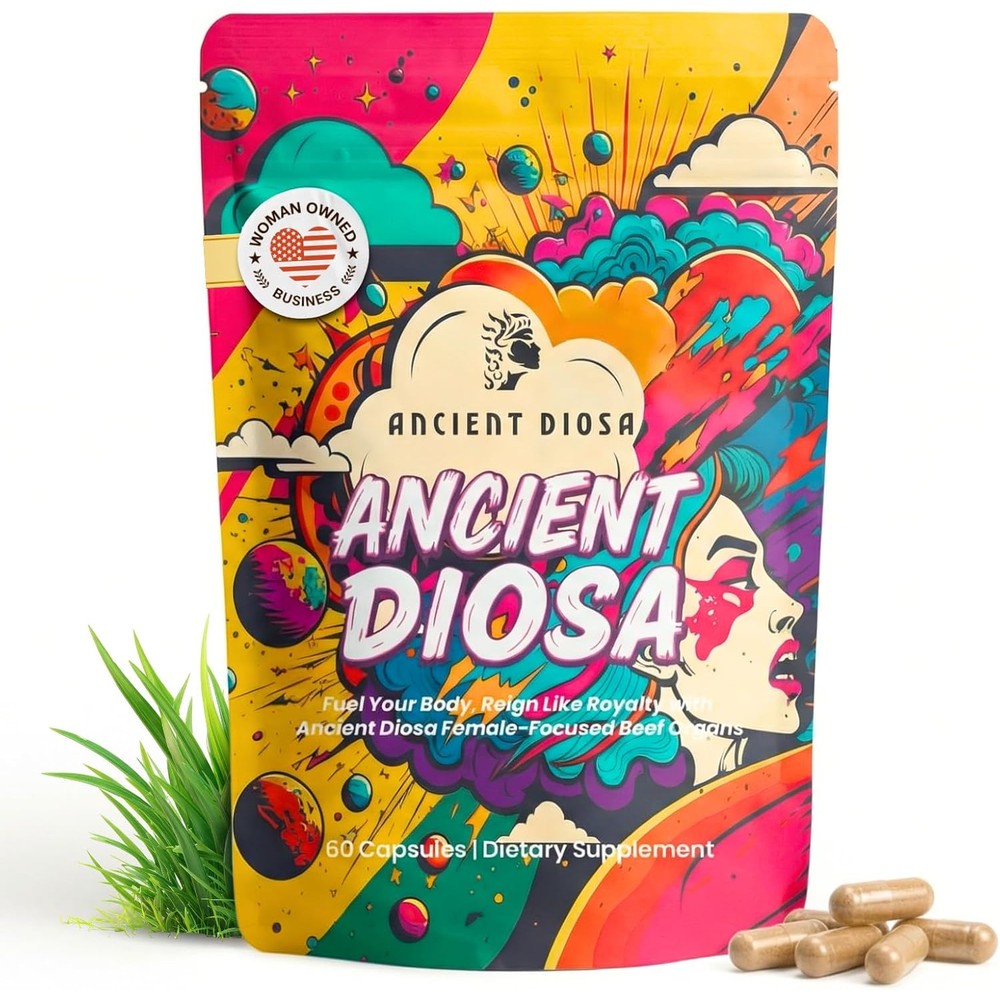 Ancient Diosa grass fed beef liver supplement front view