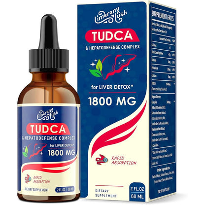 LimerenxLush TUDCA Liver Support Liquid Drops front view bottle for detoxification
