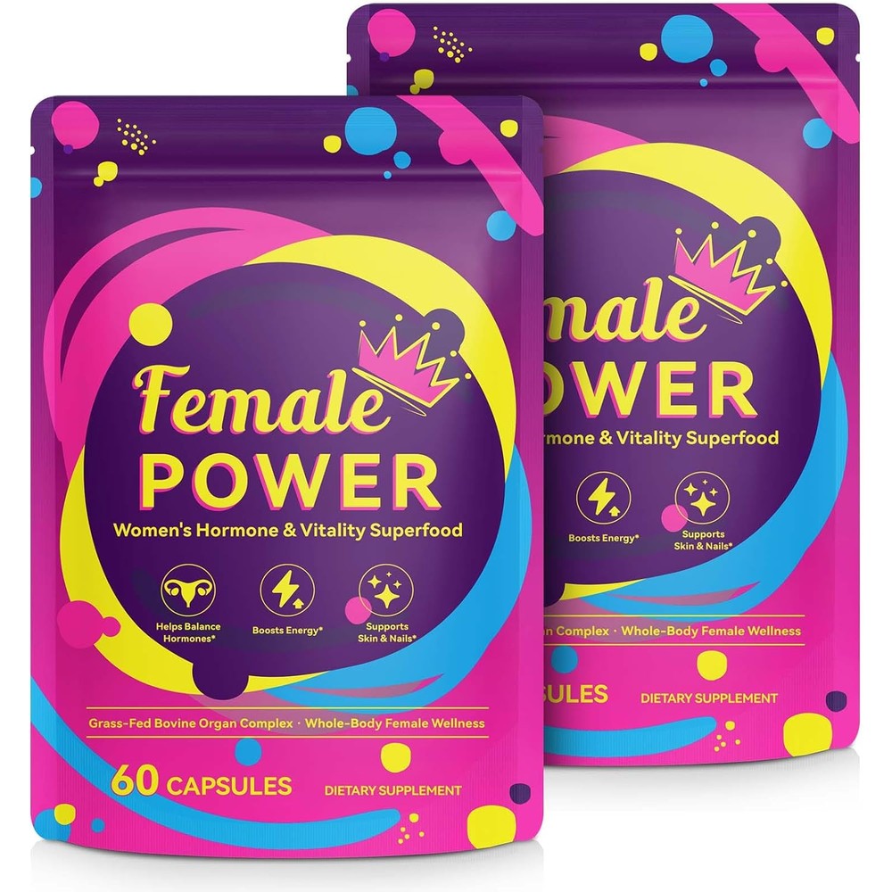 Vortexonix Women’s Natural Beef Organ Complex 60 Capsules front view