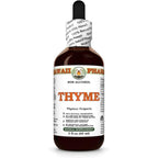 Hawaii Pharm Thyme Thymus Vulgaris Dry Leaf Glycerite front view showing natural herbal extract bottle
