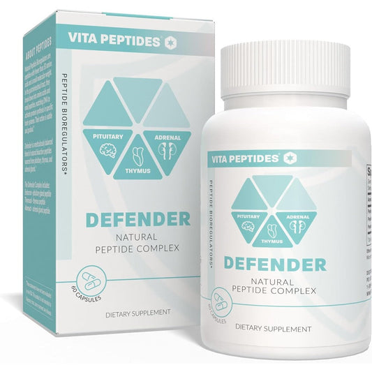 Vita Peptides Defender Bioregulator Complex sixty capsules front view packaging for endocrine wellness