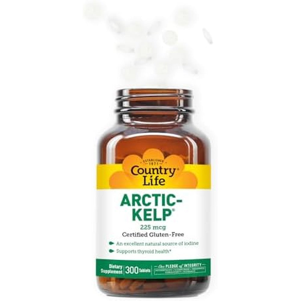 Country Life Arctic Kelp Iodine Supplement front view for thyroid support