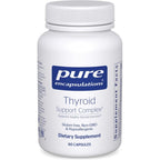 Pure Encapsulations Thyroid Support Complex 60 capsules front view bottle showing premium USA imported packaging.