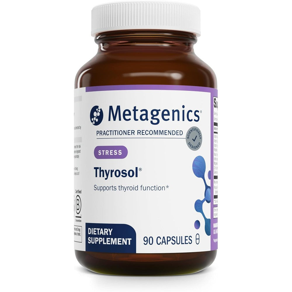 Metagenics Thyrosol Healthy Thyroid Support 90 Capsules front bottle view
