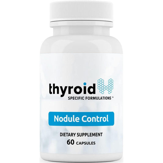 Thyroid Specific Formulations Thyroid Nodule Control 60 capsules front view bottle for natural thyroid support.
