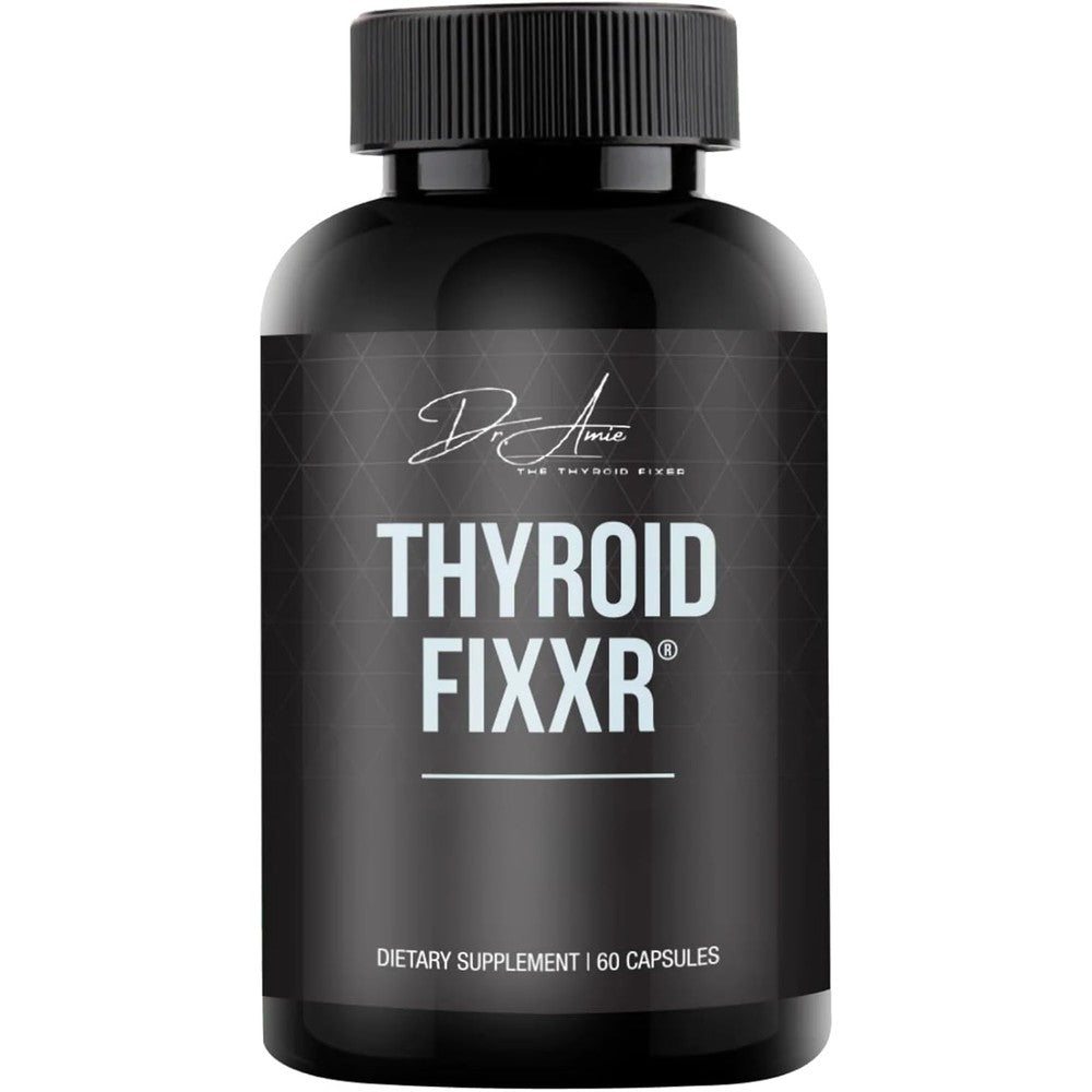 Fixxr Thyroid Support by Dr Amie front view bottle of T2 supplement for metabolism boost