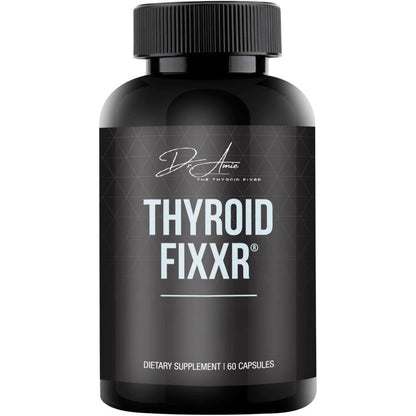 Fixxr Thyroid Support by Dr Amie front view bottle of T2 supplement for metabolism boost