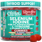 Clean Nutraceuticals ThyroGlow thyroid support gummies front bottle view
