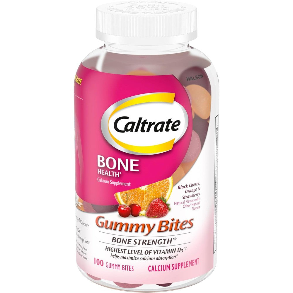 Caltrate Gummy Bites 100 count bottle front view