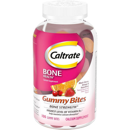 Caltrate Gummy Bites 100 count bottle front view