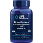 Life Extension Bone Restore With Vitamin K2 front view bottle packaging