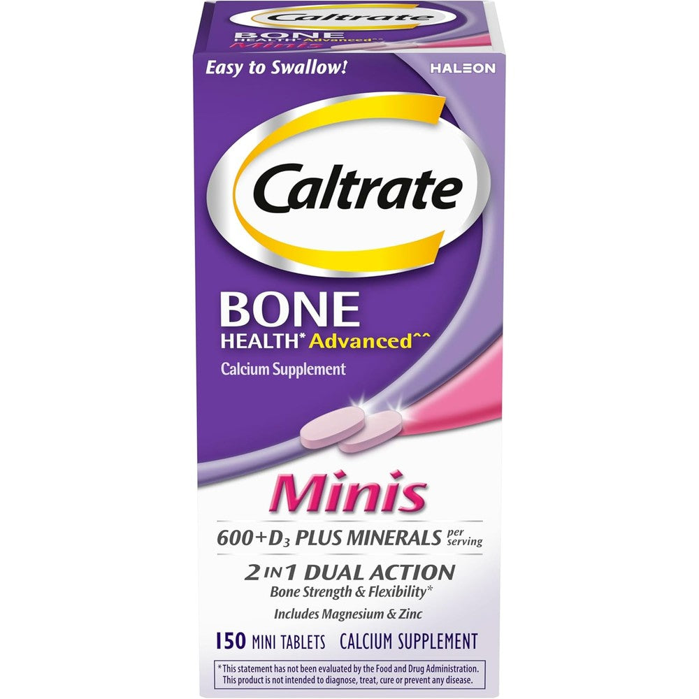 Caltrate Minis 600 Plus D3 and Minerals front view bottle