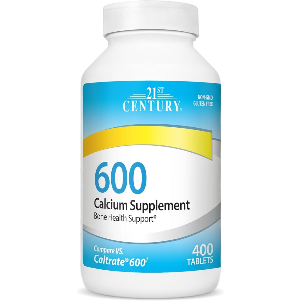 21st Century Calcium 600mg bone health supplement front view
