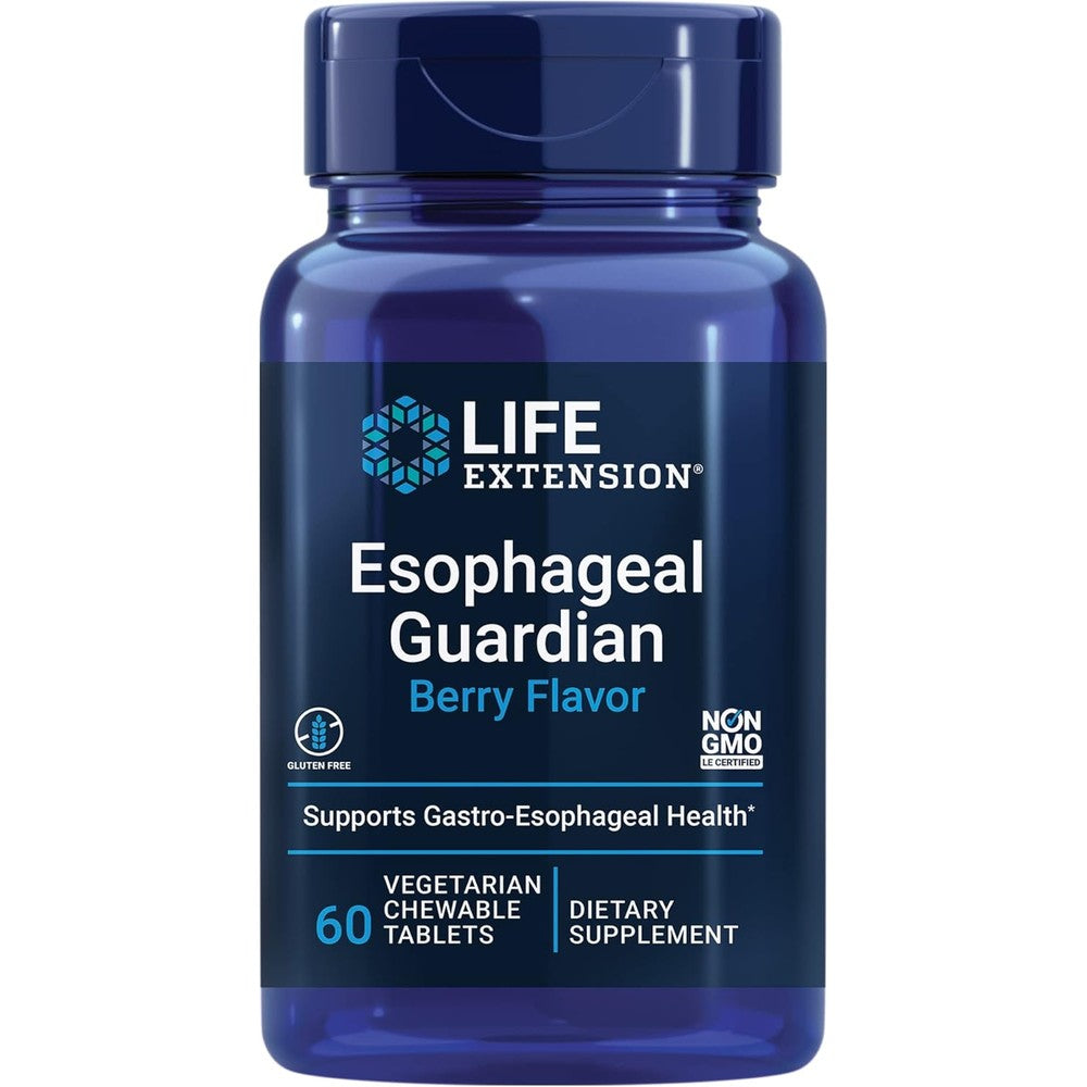 Life Extension Esophageal Guardian Berry chewable tablets front view