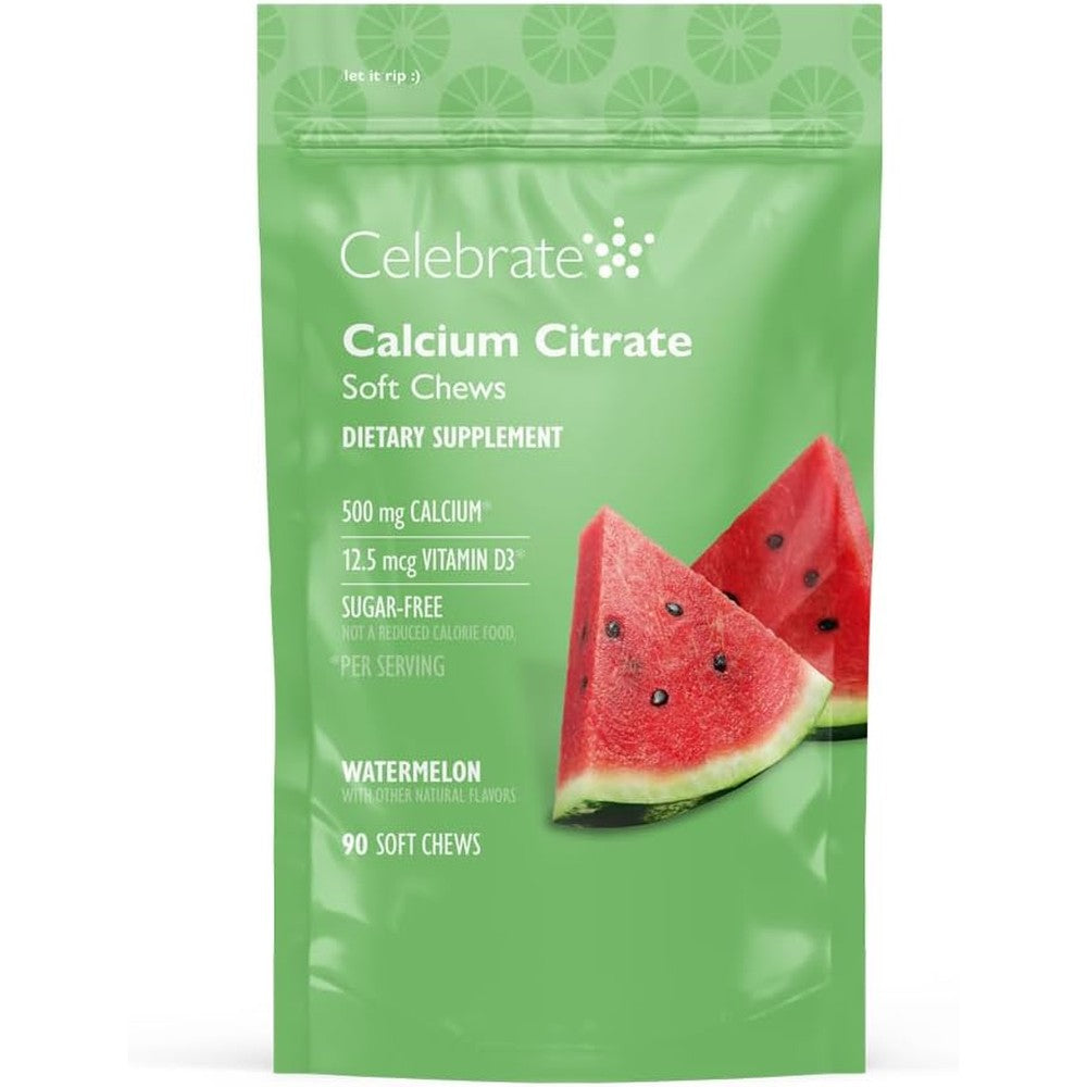 Celebrate Bariatric Calcium Citrate soft chews packaging front view