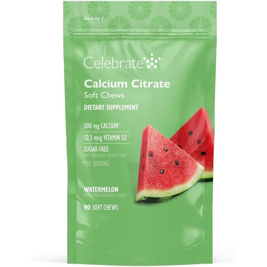 Celebrate Bariatric Calcium Citrate soft chews packaging front view