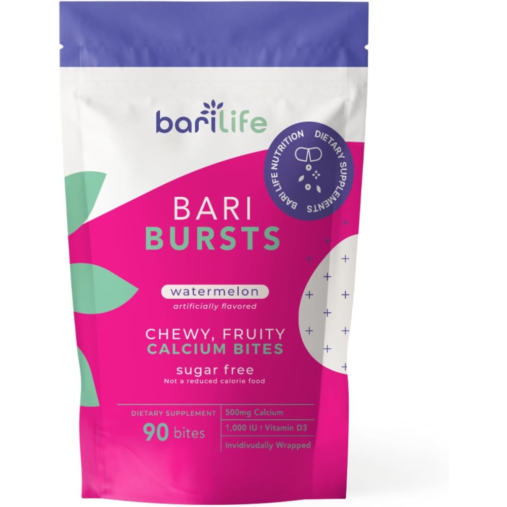 Bari Life BariBurst Calcium Citrate Watermelon Chews front view