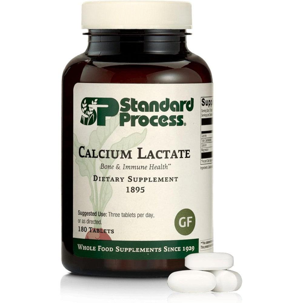Standard Process Calcium Lactate 180 Tablets front bottle view