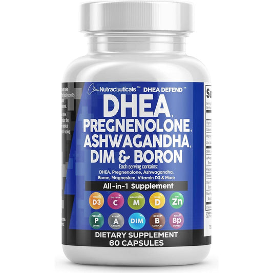 Clean Nutraceuticals DHEA and Pregnenolone hormone support front view