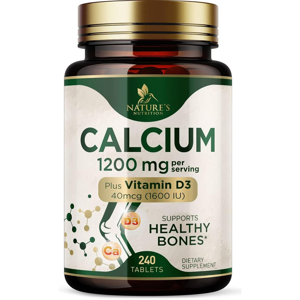 Nature's Nutrition Calcium 1200mg with Vitamin D3 front view