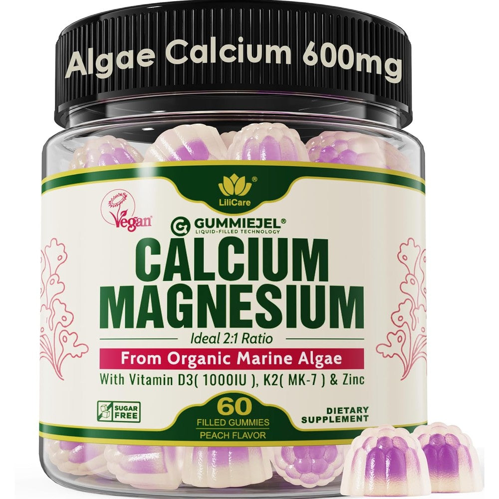 Lilicare Plant Based Calcium Gummies bottle front view