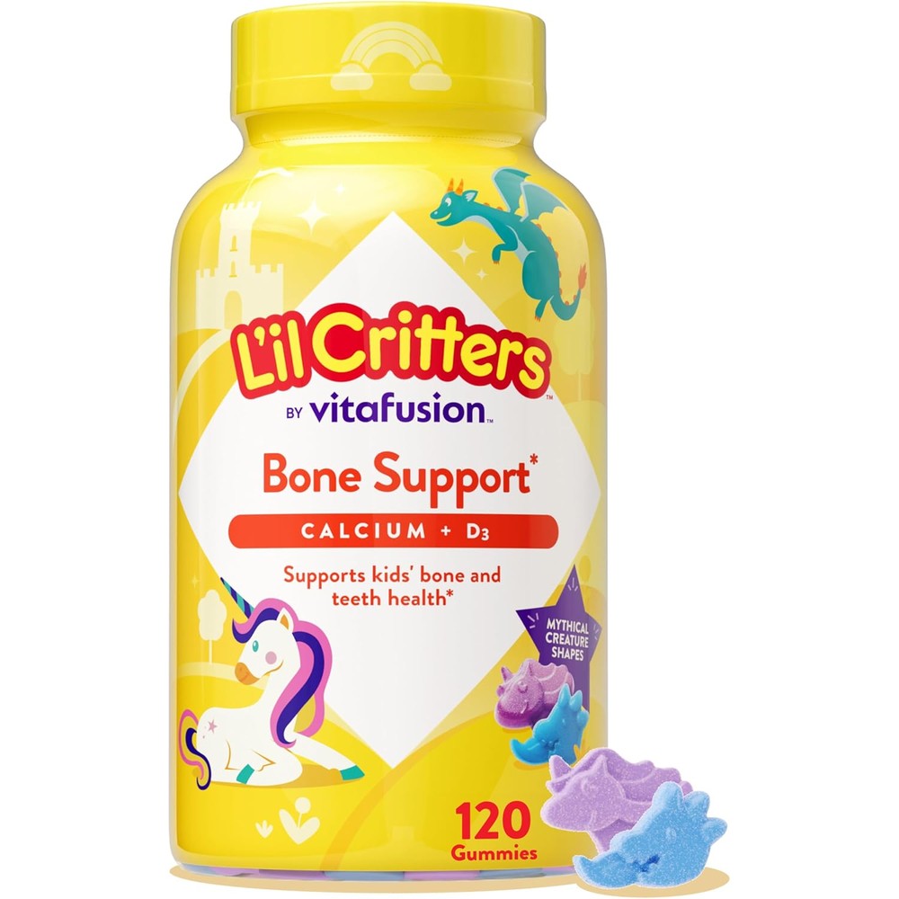 Lil Critters Bone Support Calcium Vitamin D3 bottle front view