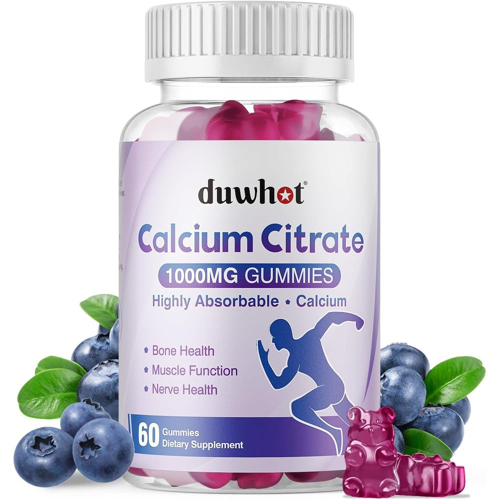 Duwhot Calcium Citrate 1000mg Gummies front view bottle