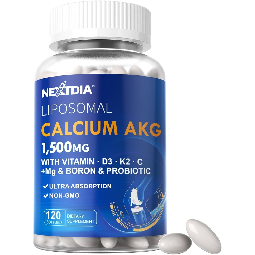 Nextdia Liposomal Calcium AKG 1500mg bottle front view