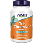 Now Foods Tri Chromium 500 Mcg front view supplement bottle
