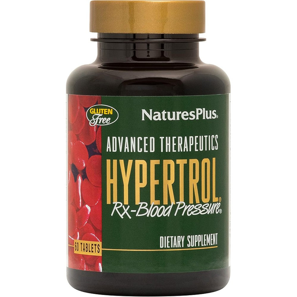 NaturesPlus Advanced Hypertrol Rx Blood Pressure 60 tablets front view bottle packaging