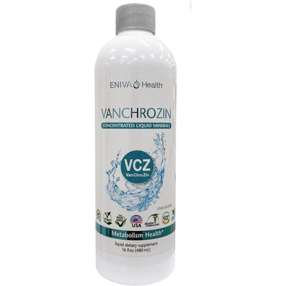 Eniva Health VANCHROZIN Liquid Ionic Minerals front view bottle for blood sugar support