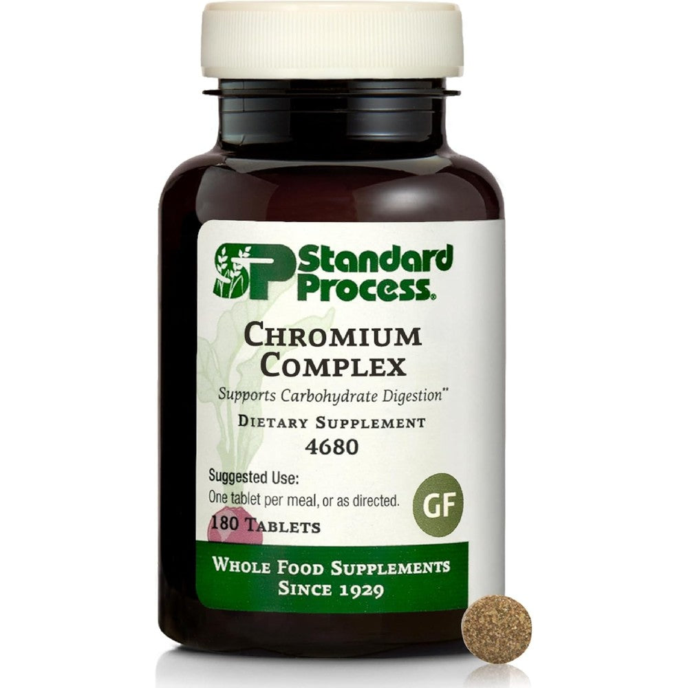 Standard Process Chromium Complex 180 tablets front view bottle packaging