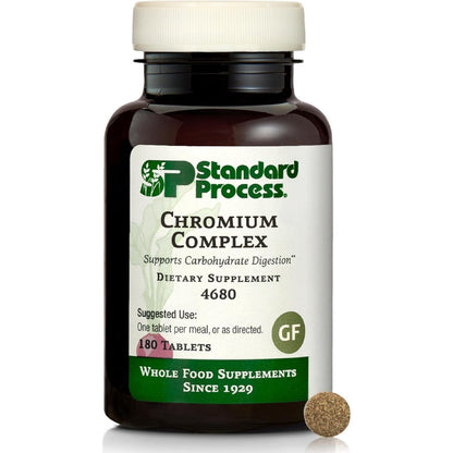 Standard Process Chromium Complex 180 tablets front view bottle packaging