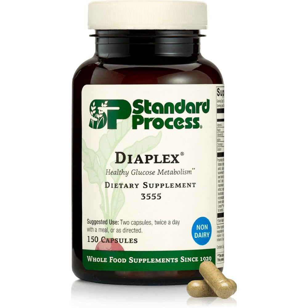 Standard Process Diaplex 150 capsules front bottle view for glucose metabolism support.