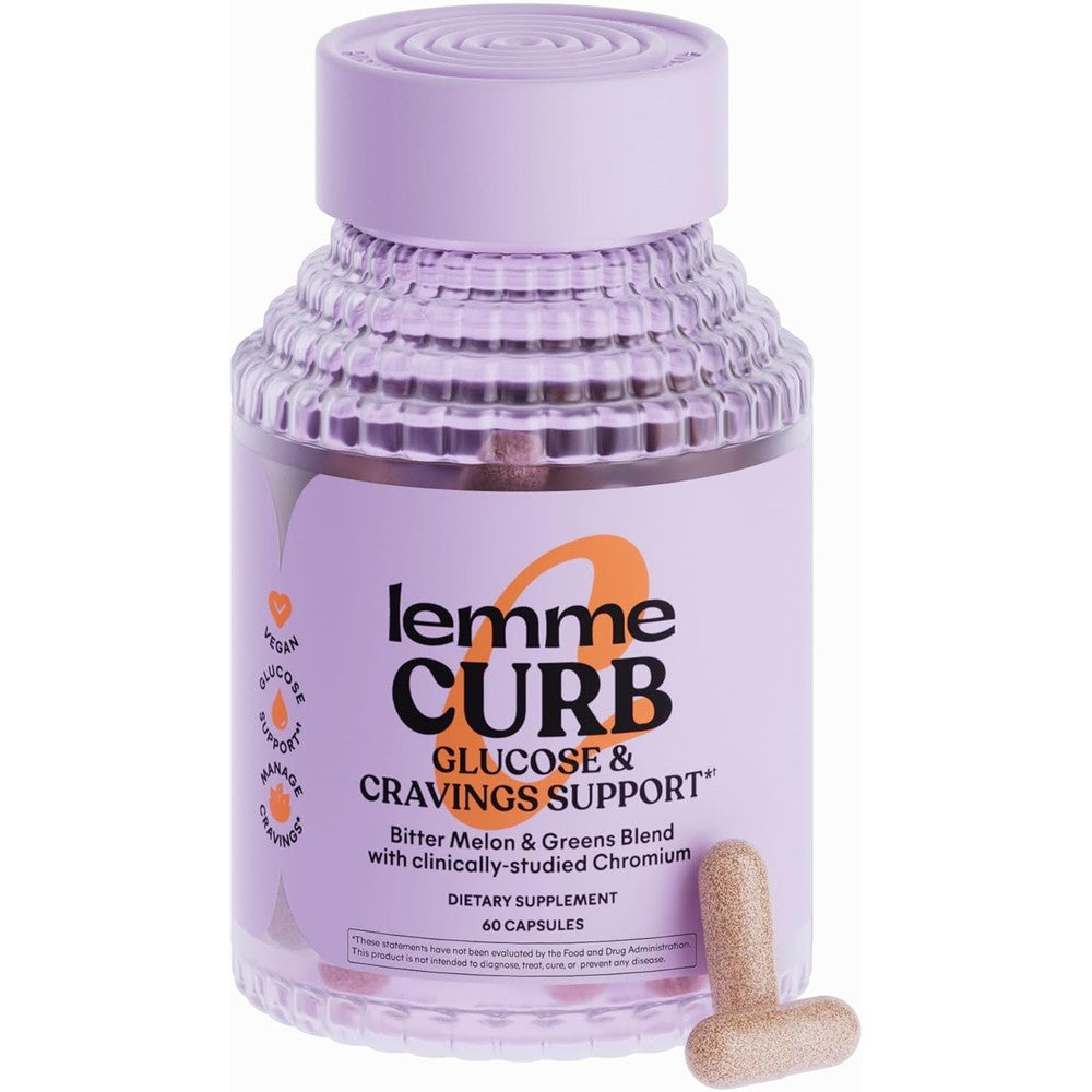 Lemme Curb Cravings And Metabolism Support 60 vegetarian capsules front view showing authentic packaging.