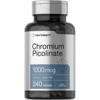 Horbaach Chromium Picolinate 1000mcg 240 Vegetarian Tablets front view bottle