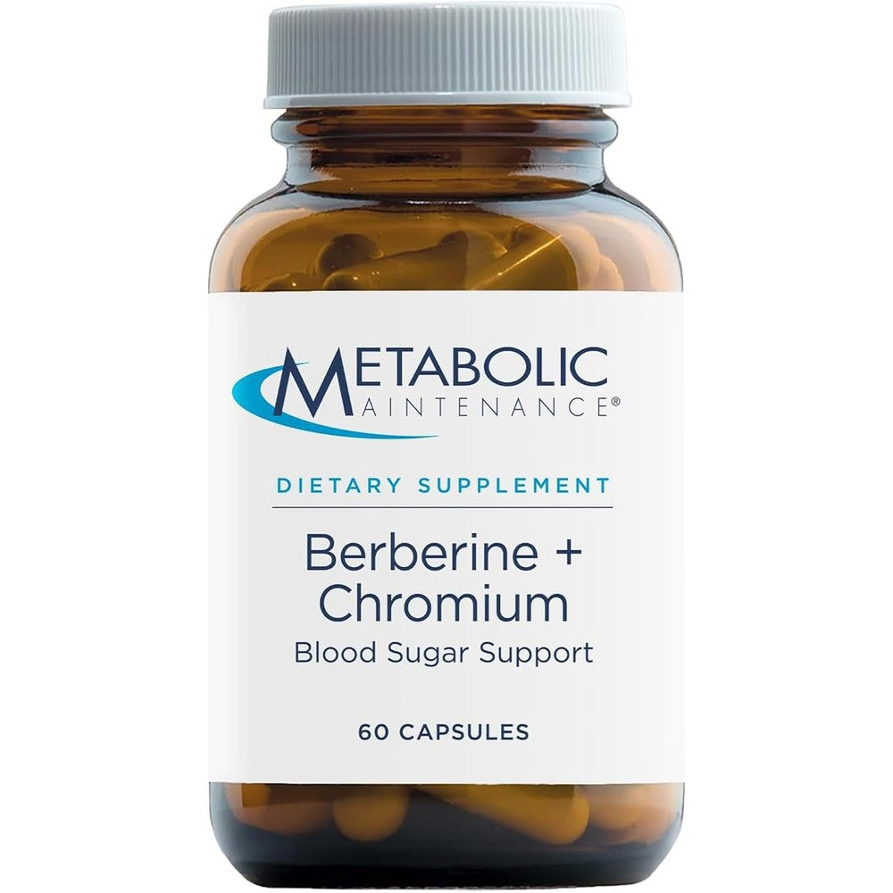 Metabolic Maintenance Berberine and Chromium Metabolism Support 60 capsules front bottle view for blood sugar regulation