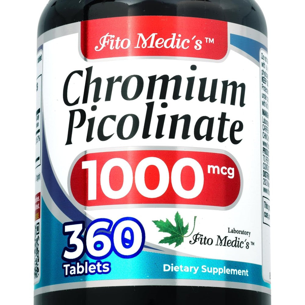 FITO Medic'S Lab Chromium Picolinate 360 tablets front view bottle packaging