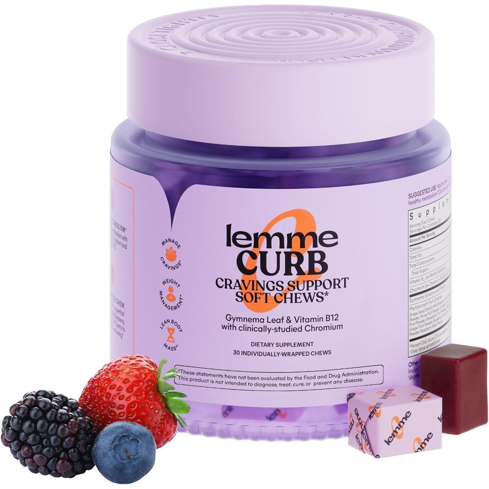 Lemme Curb Cravings Mixed Berry Soft Chews bottle front view