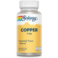 Solaray Copper Bisglycinate 100 Vegan Capsules front view bottle