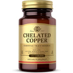 Solgar Chelated Copper Tablets front view bottle