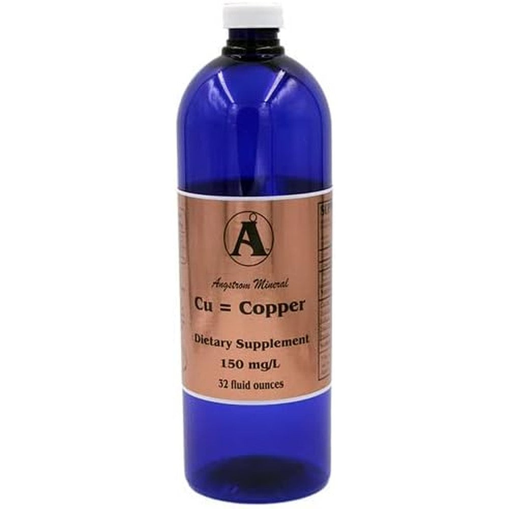 Angstrom Minerals Liquid Ionic Copper 32 Fluid Ounce front view bottle