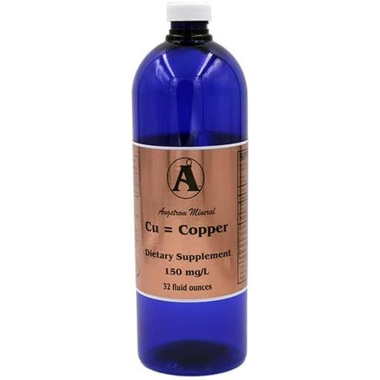 Angstrom Minerals Liquid Ionic Copper 32 Fluid Ounce front view bottle