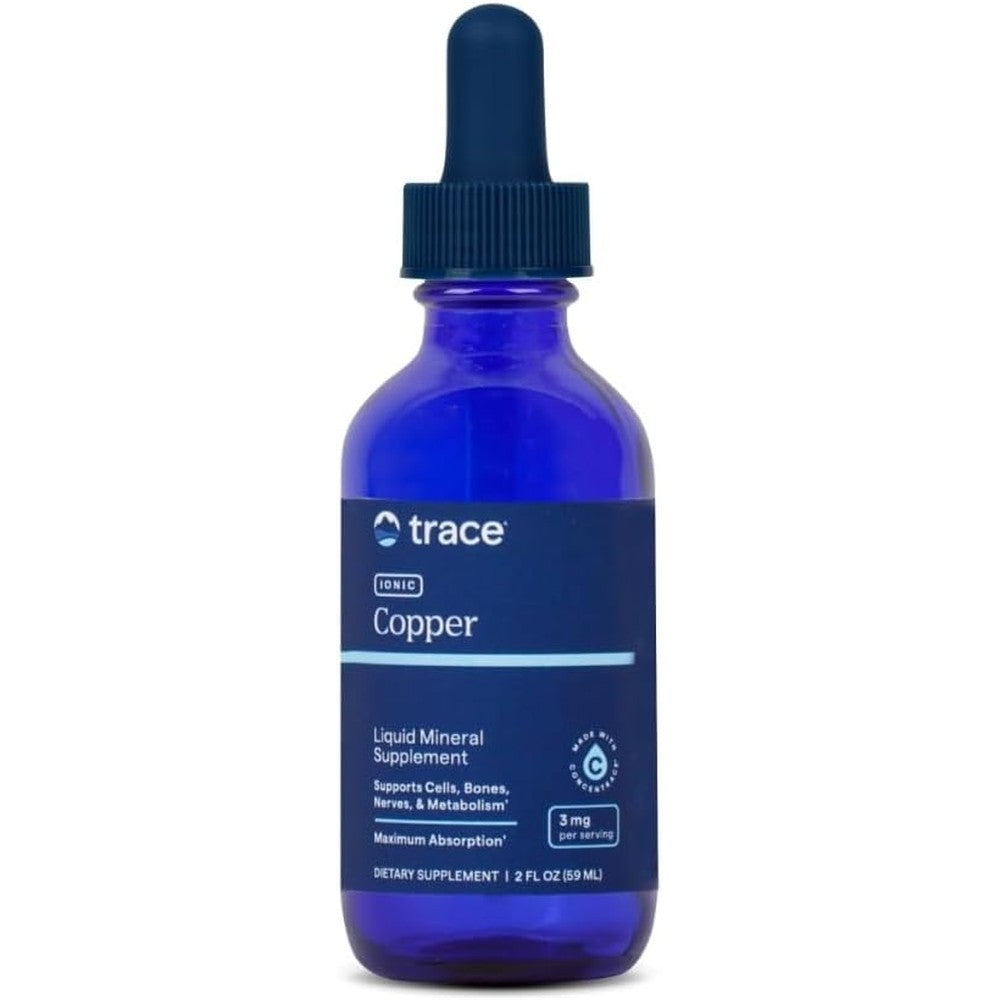 Trace Minerals Ionic Copper liquid supplement front view bottle