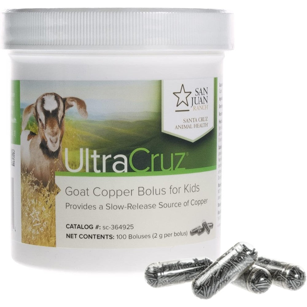 UltraCruz Goat Copper Bolus 100 count container front view