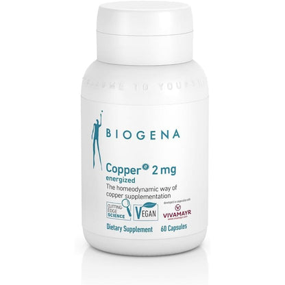 Biogena Copper 2 mg Energized bottle front view