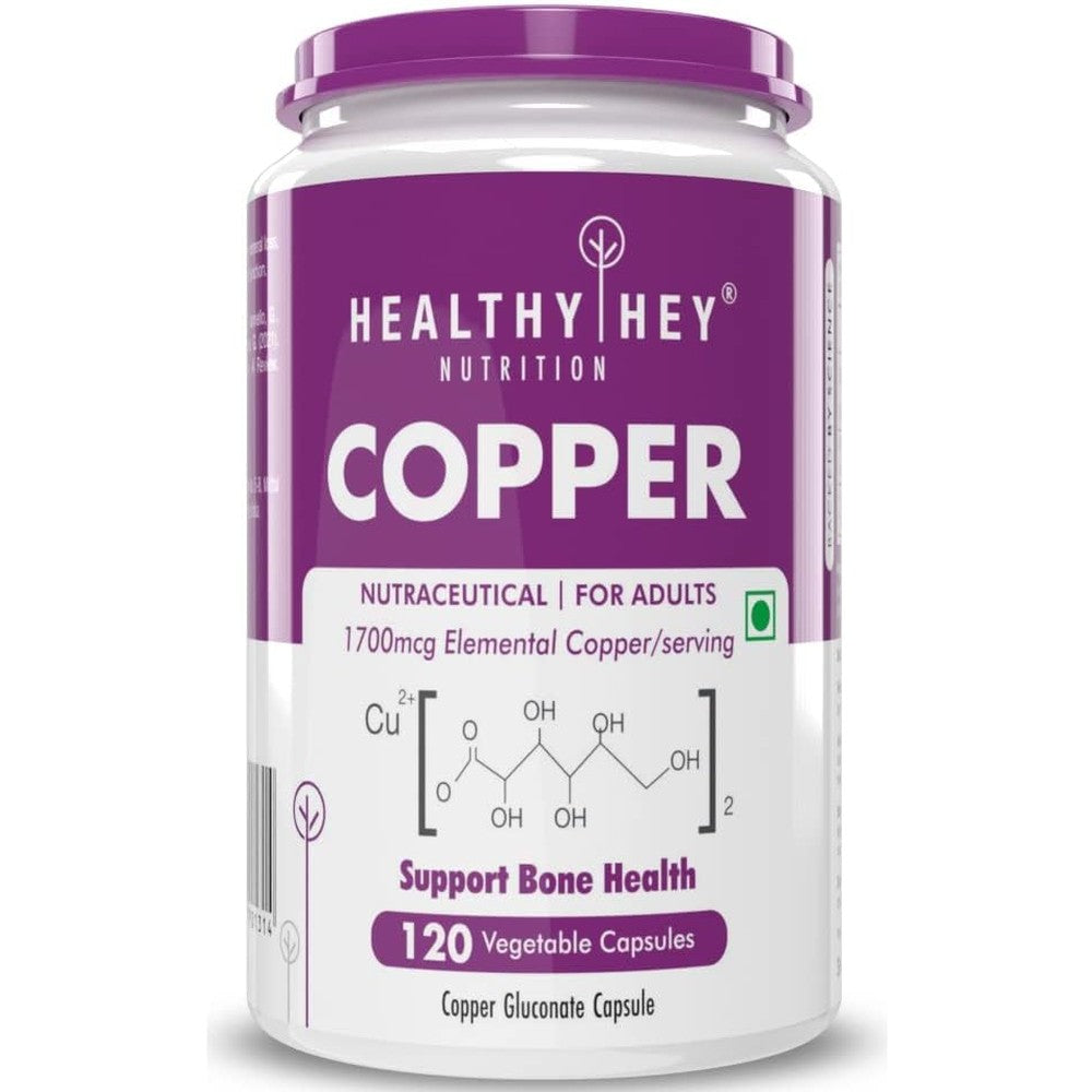 Sheltr Chelated Copper Gluconate 120 Capsules front view