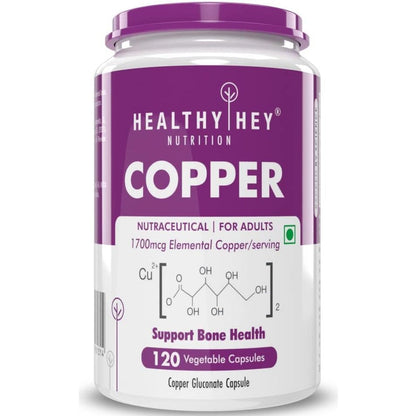 Sheltr Chelated Copper Gluconate 120 Capsules front view