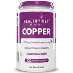 HealthyHey Nutrition Chelated Copper Gluconate front view bottle packaging